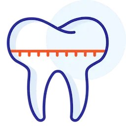 Dental icon of a tooth with an orthodontic bracket representing braces and orthodontic treatment in Fort Mill, SC