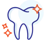 Dental cleaning icon by Loveland Dental Group